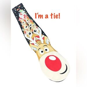 Noel Santa Tie Reindeer Christmas